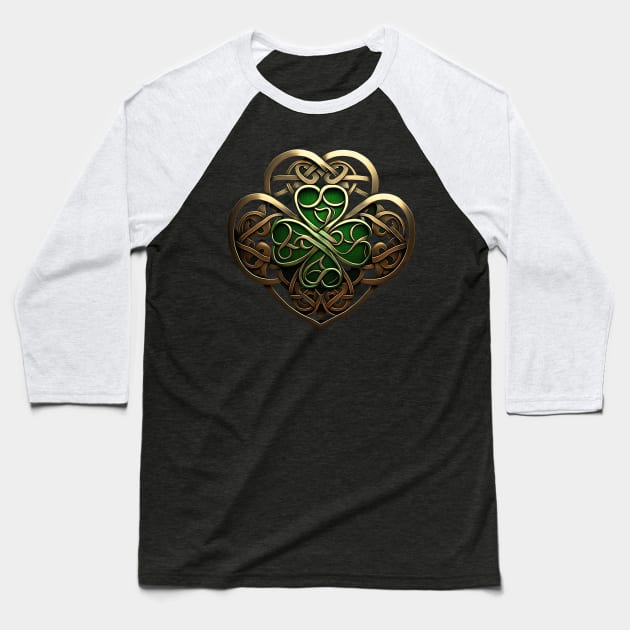 Shamrock Ireland steel Baseball T-Shirt by presstex.ua@gmail.com